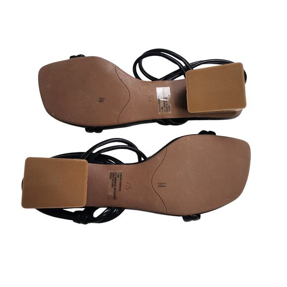 Steve Madden Womens Ensure Slingback Sandal Size 7.5 Black Square Toe Block Heel - Picture 8 of 10